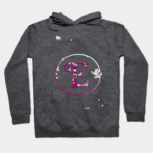 Monogram fairy flowers, letter E Hoodie